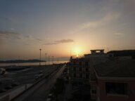 Blick aus dem Hotelfenster - Sonnenaufgang